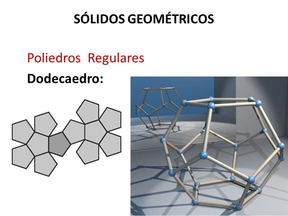 SÓLIDOS GEOMÉTRICOS Poliedros Regulares Dodecaedro: