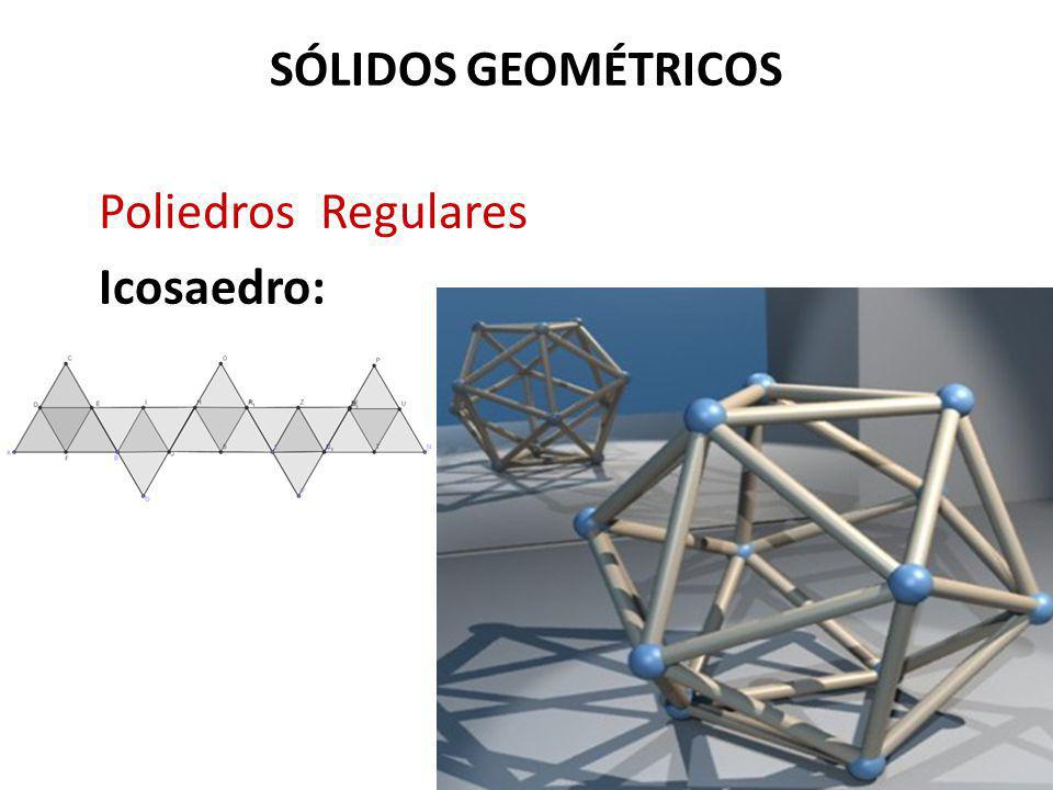SÓLIDOS GEOMÉTRICOS Poliedros Regulares Icosaedro: