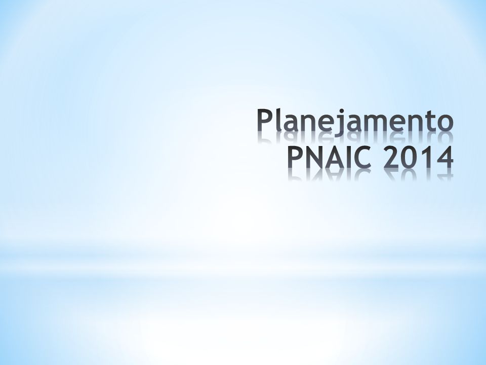 Planejamento PNAIC 2014