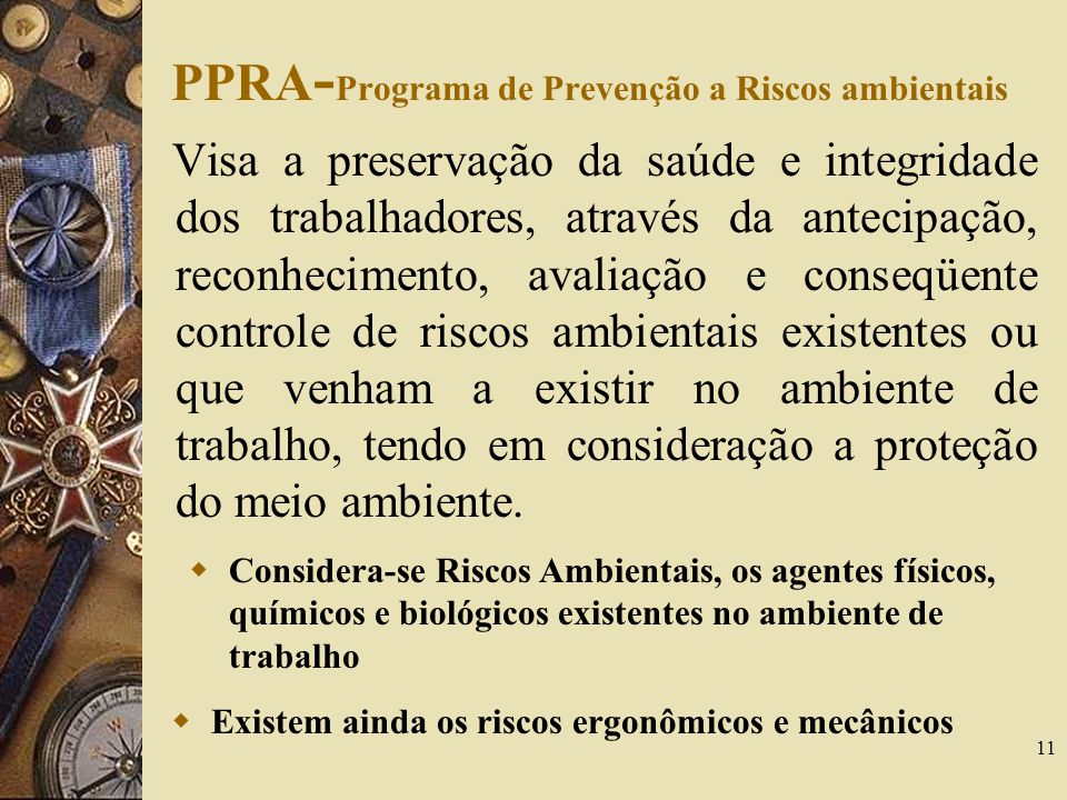 PPRA-Programa de Prevenção a Riscos ambientais