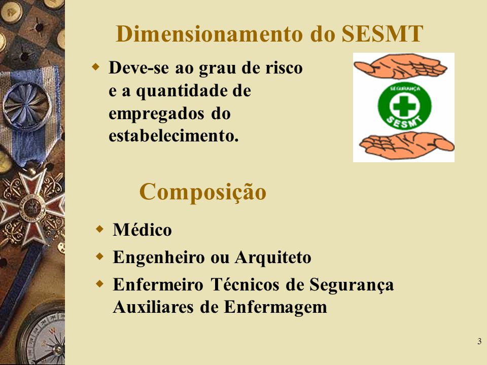 Dimensionamento do SESMT