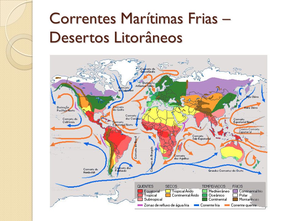 Correntes Marítimas Frias – Desertos Litorâneos