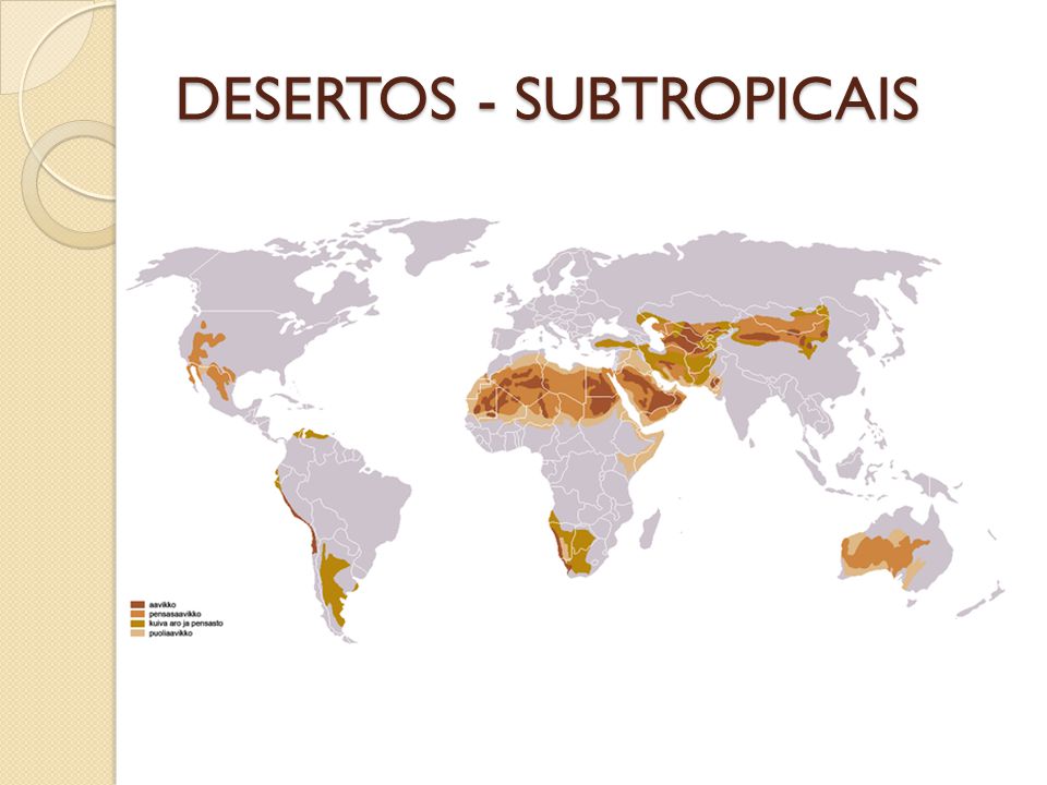 DESERTOS - SUBTROPICAIS