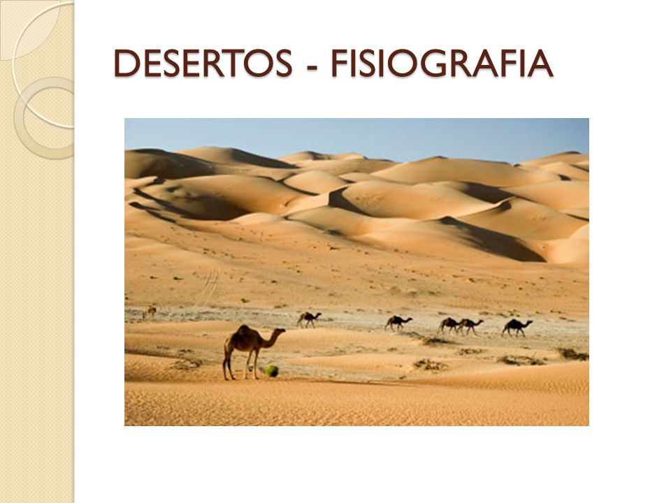 DESERTOS - FISIOGRAFIA