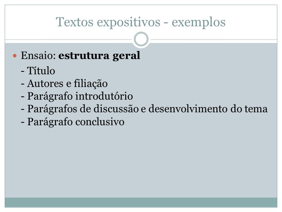 Textos expositivos - exemplos