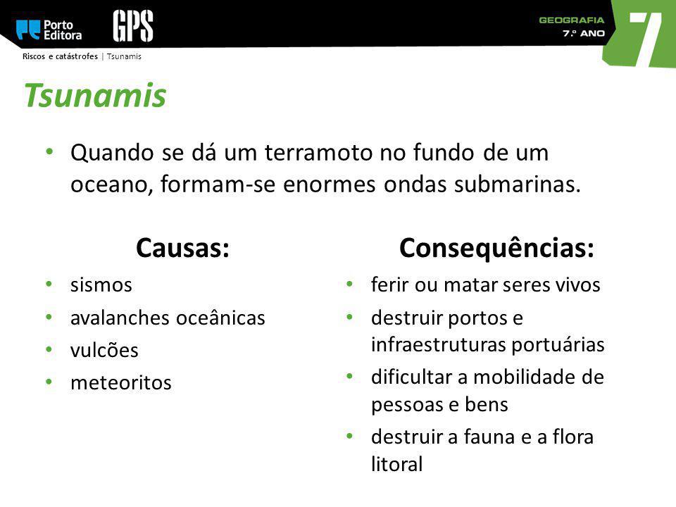 Tsunamis Causas: Consequências: