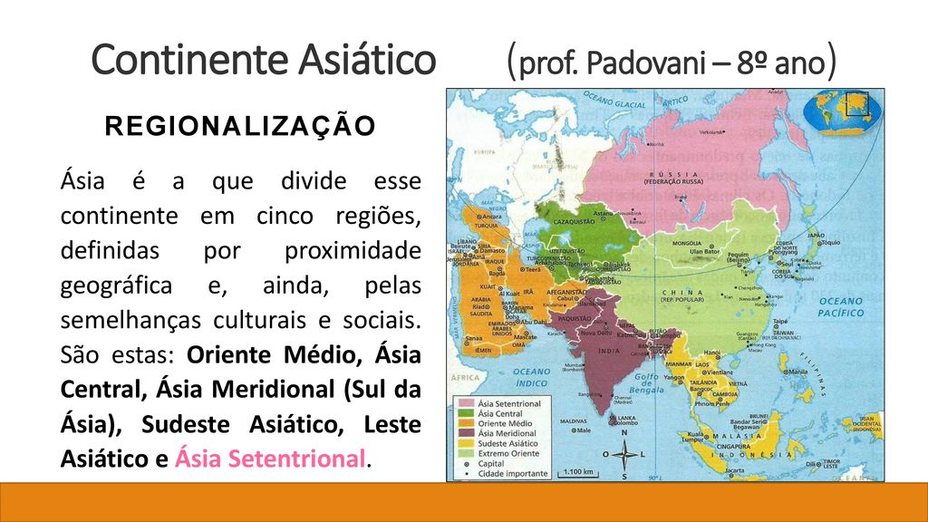 Continente Asiático (prof. Padovani – 8º ano)