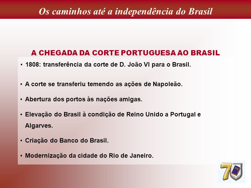 Os caminhos até a independência do Brasil