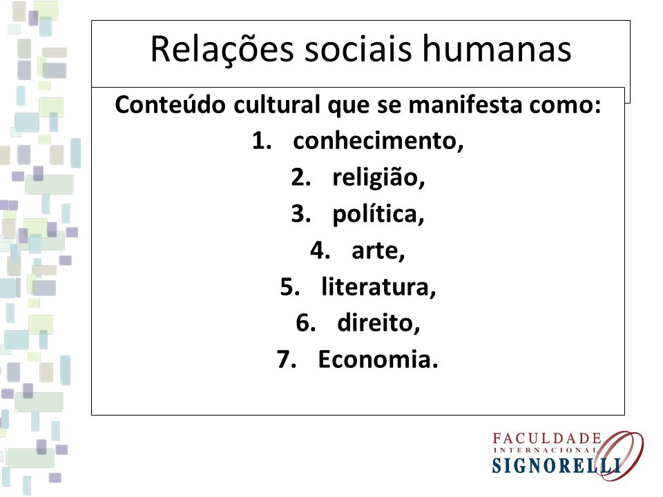 Relações sociais humanas