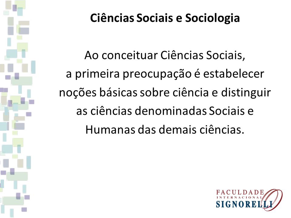 Ciências Sociais e Sociologia