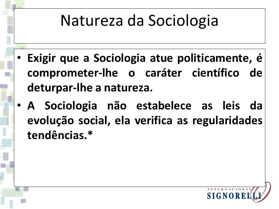 Natureza da Sociologia