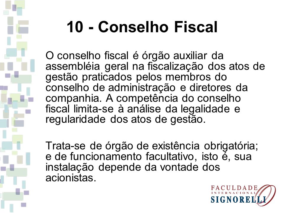 10 - Conselho Fiscal