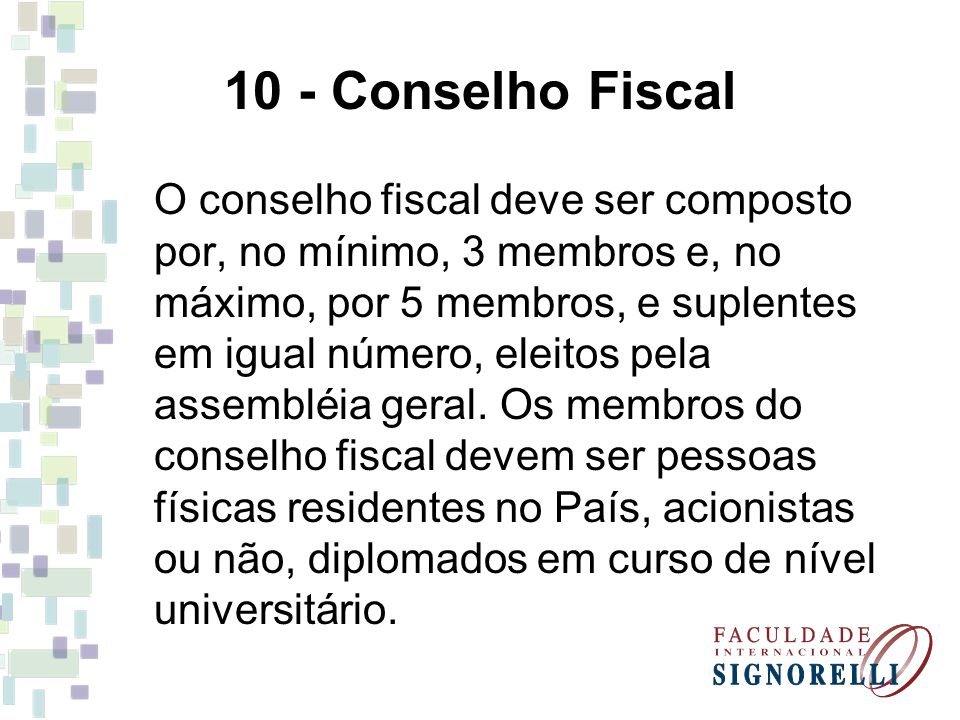 10 - Conselho Fiscal