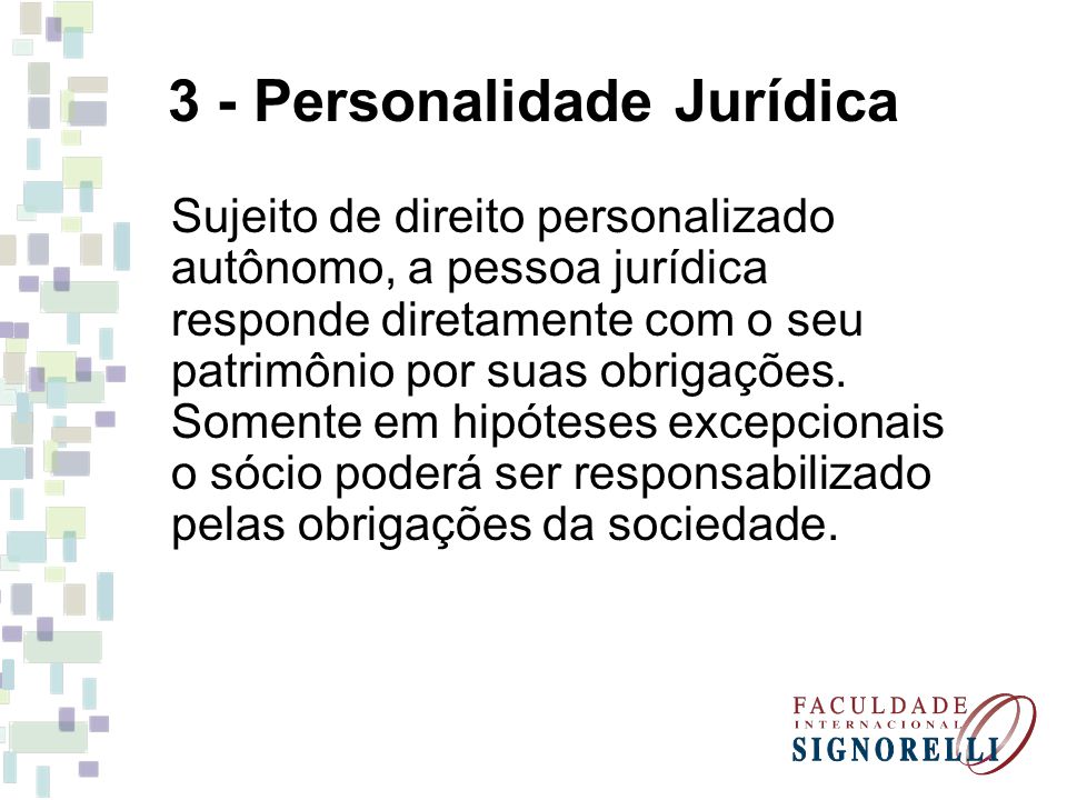3 - Personalidade Jurídica
