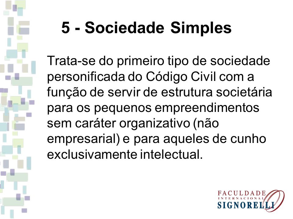5 - Sociedade Simples