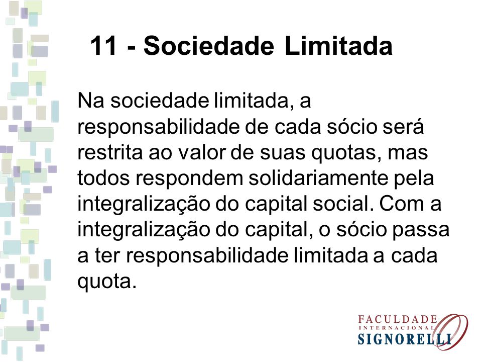11 - Sociedade Limitada
