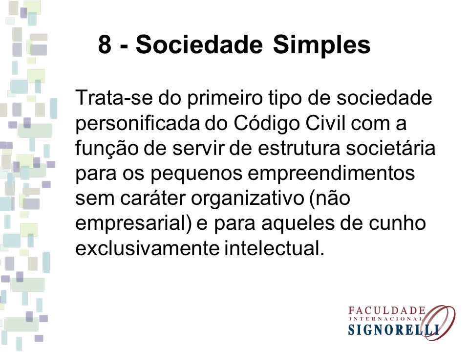 8 - Sociedade Simples