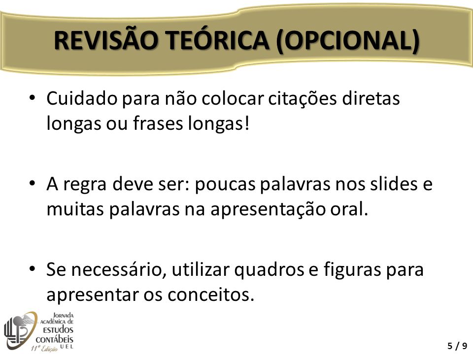 REVISÃO TEÓRICA (OPCIONAL)