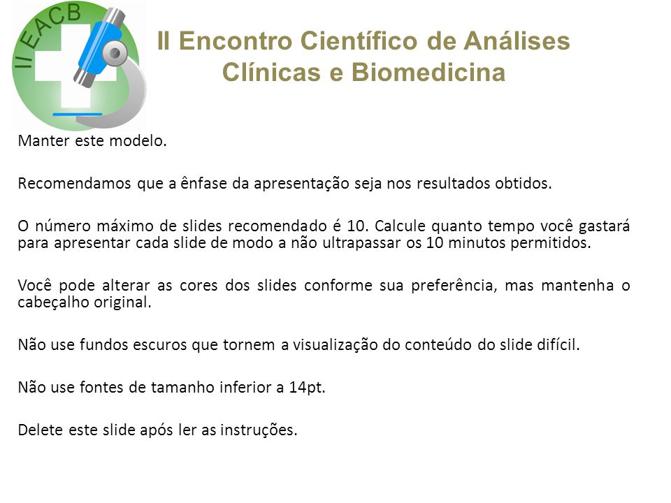 II Encontro Científico de Análises Clínicas e Biomedicina