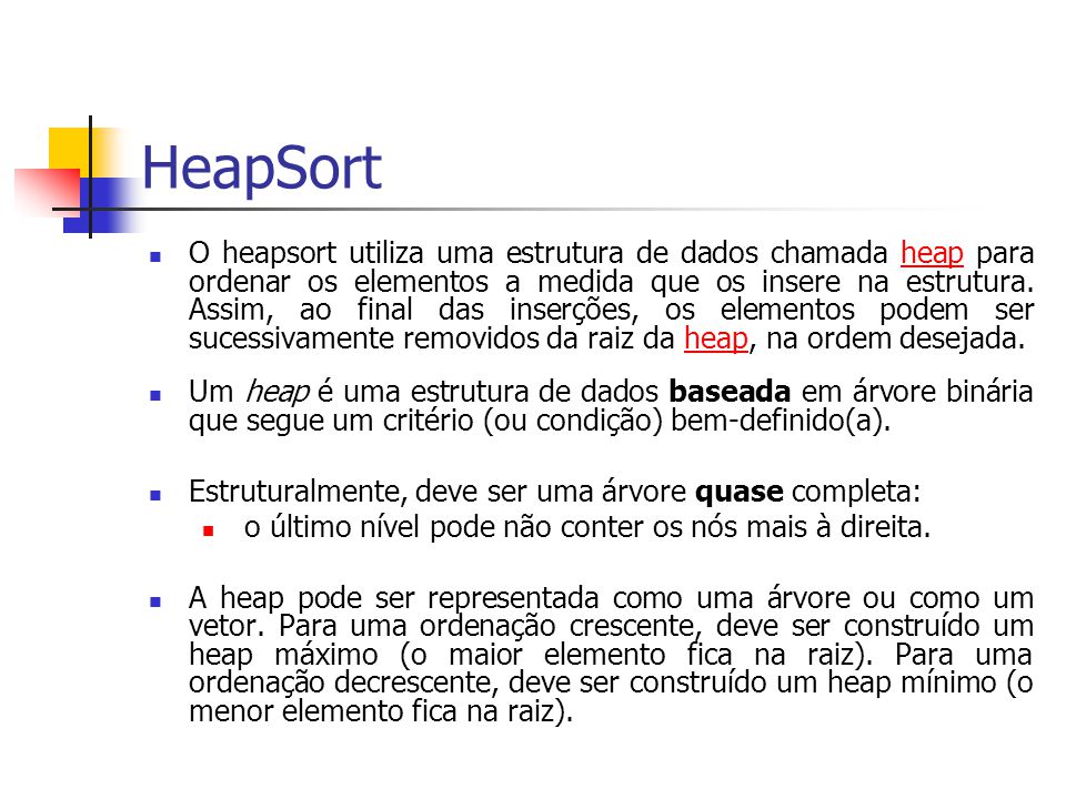 Complexidade de algoritmos e Classificação (Ordenação) de dados - ppt  carregar