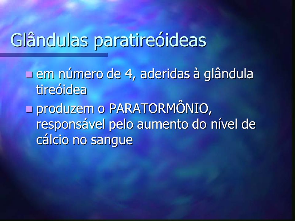 Glândulas paratireóideas