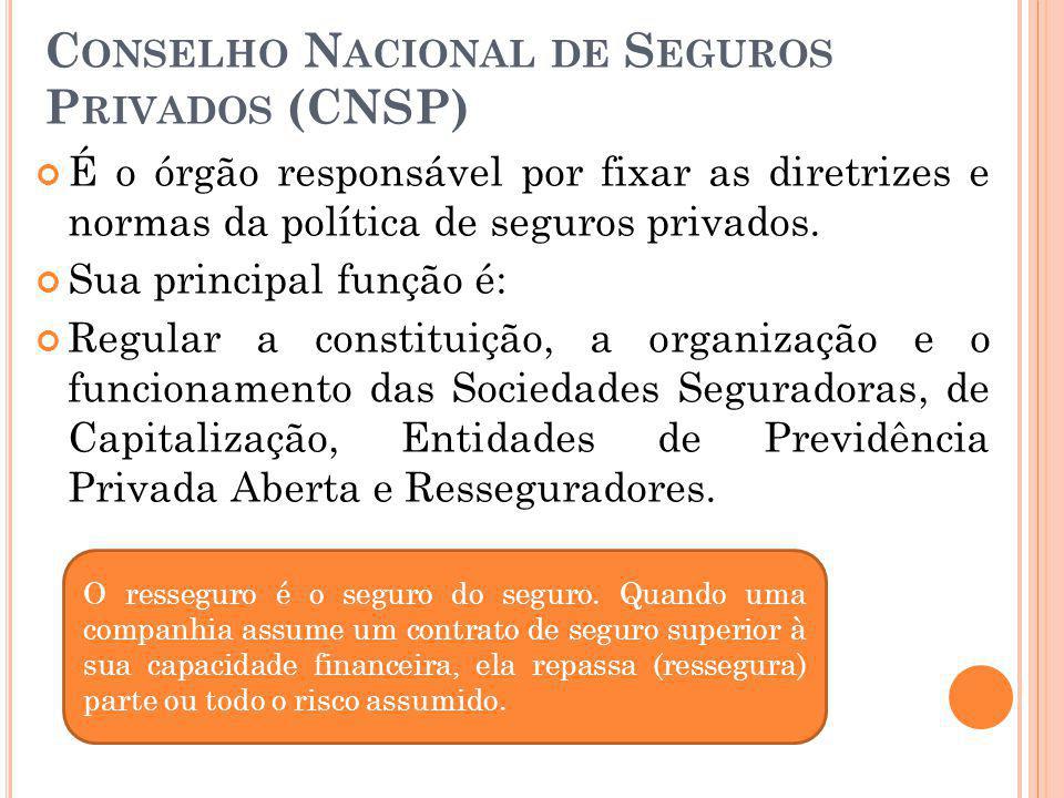 Conselho Nacional de Seguros Privados (CNSP)