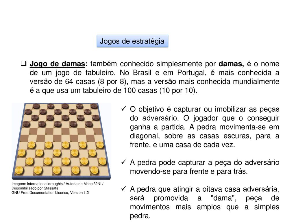 Dama jogo regras