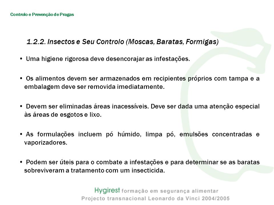 Insectos e Seu Controlo (Moscas, Baratas, Formigas)