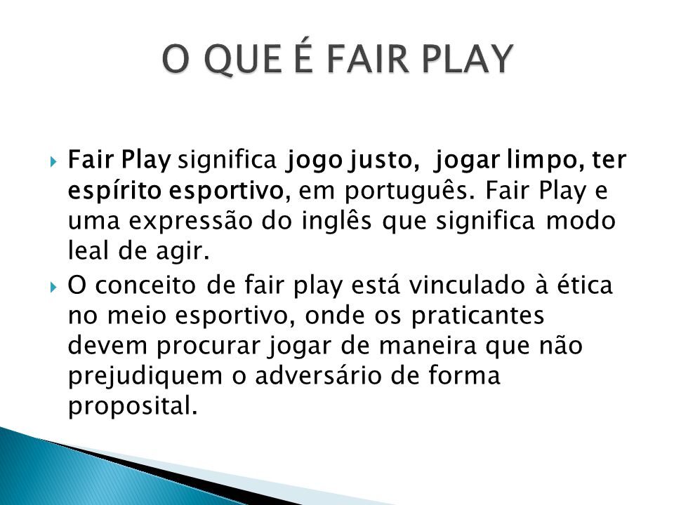 Fair Play: o que é e significado no esporte - Significados