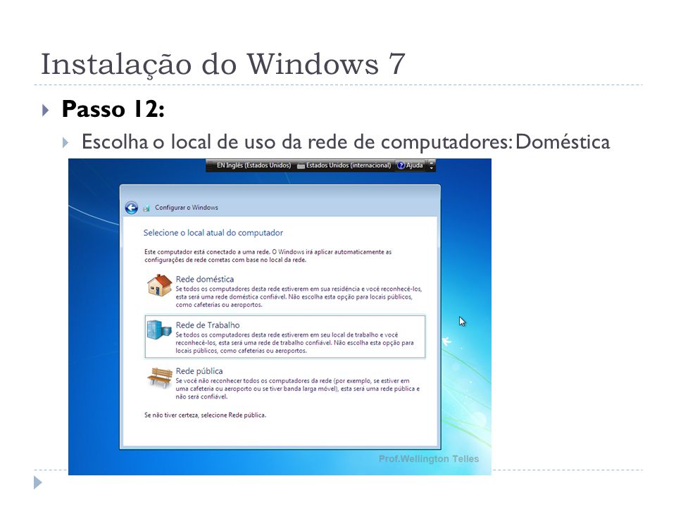 Instalação do Windows 7 Passo 12:
