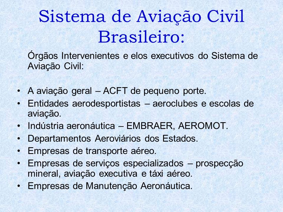 Elos do Sistema de Aviação Civil - Módulo III