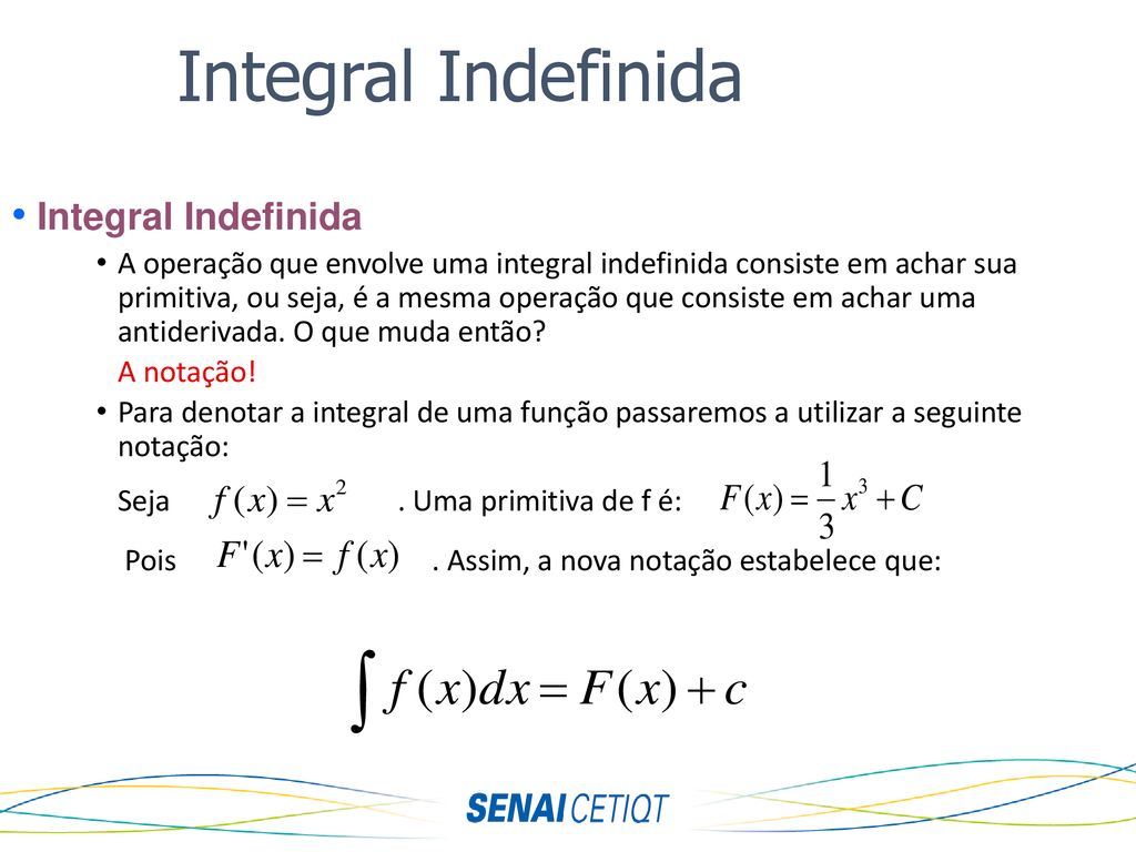 Notação para a integral definida