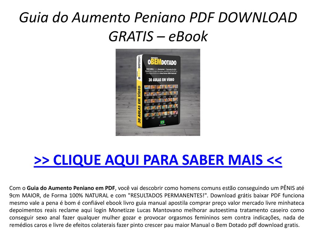 Guia Do Aumento Peniano Pdf Download Gratis Ebook Ppt Carregar