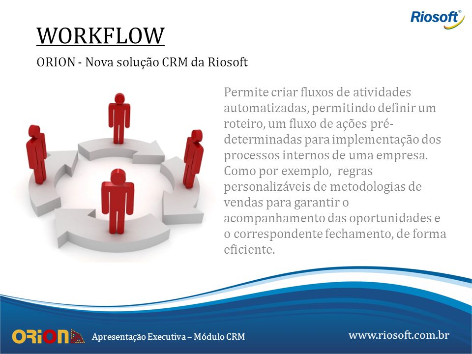 WORKFLOW ORION - Nova solução CRM da Riosoft