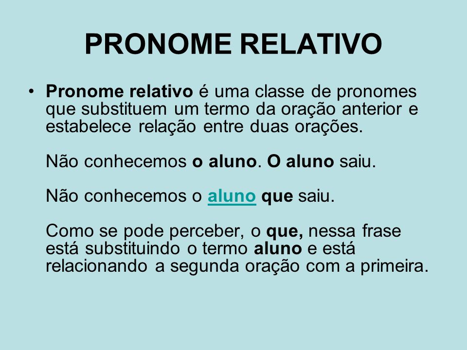 PRONOME RELATIVO. - ppt carregar