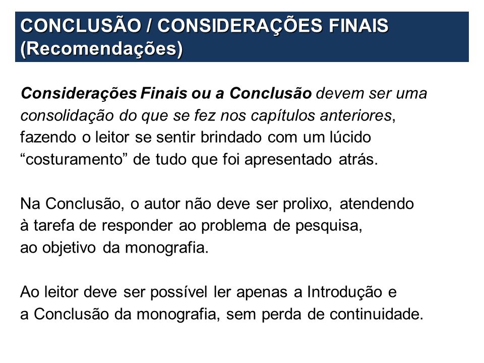 Considerações Finais