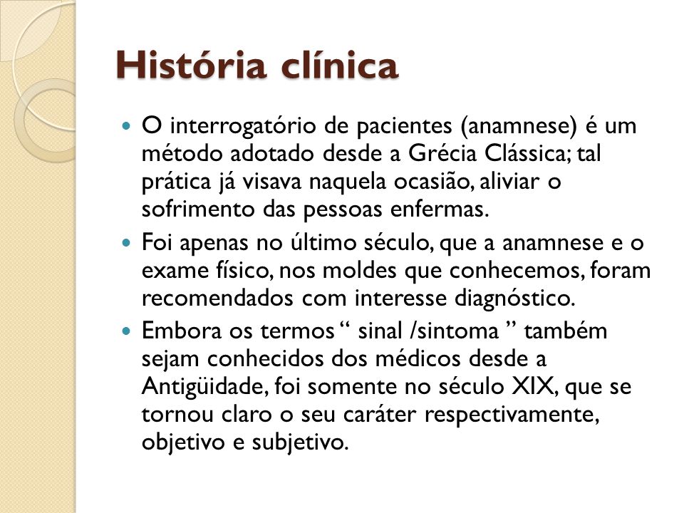 Anamnese e Relação médico-paciente - ppt carregar