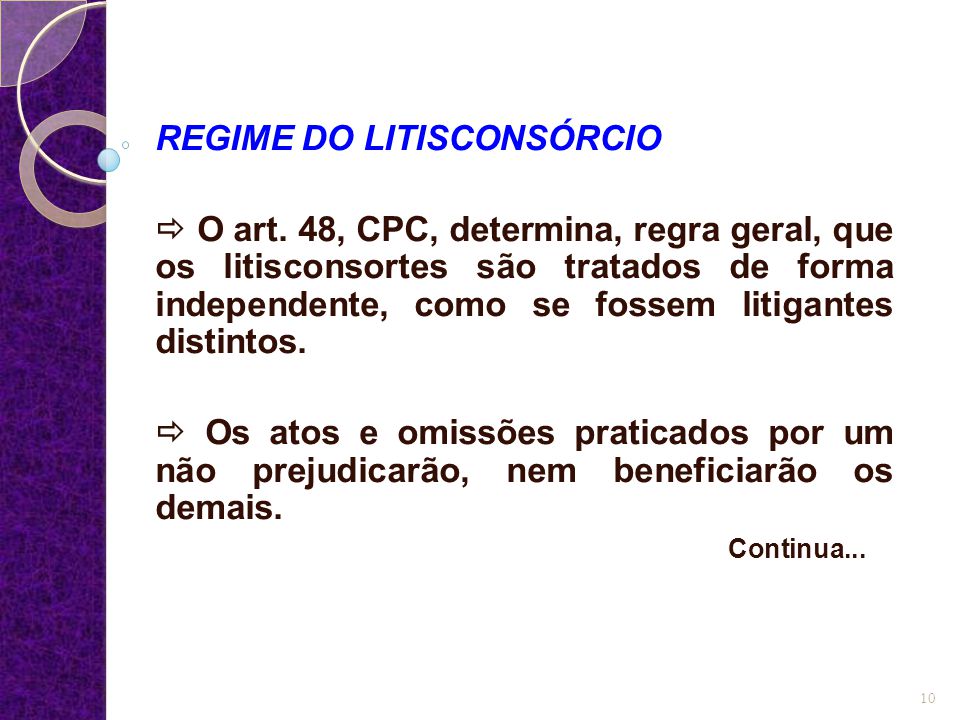 REGIME DO LITISCONSÓRCIO