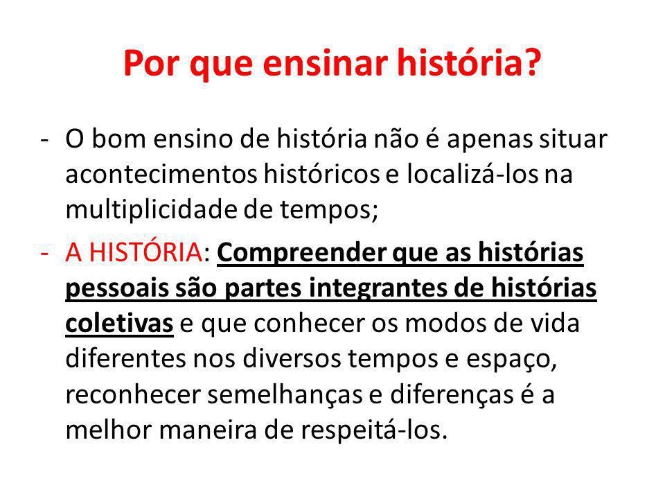 Maneiras diferentes para ensinar história em sala de aula