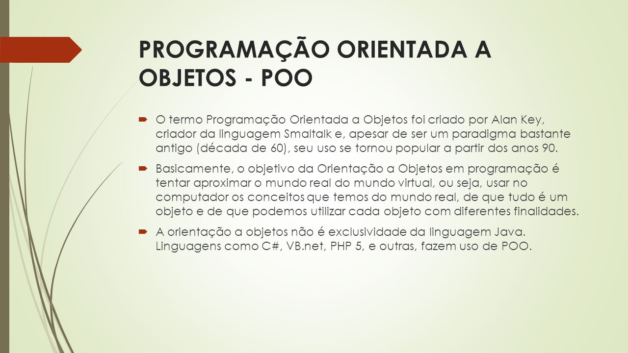 Programação Orientada a Objeto(POO)