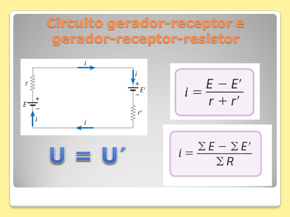 Circuito gerador-receptor e gerador-receptor-resistor