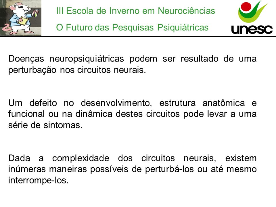 III Escola de Inverno em Neurociências