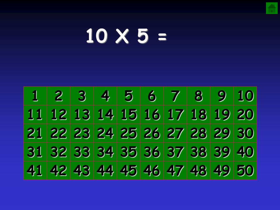 10 X 5 =