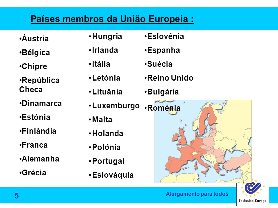 Países membros da União Europeia :
