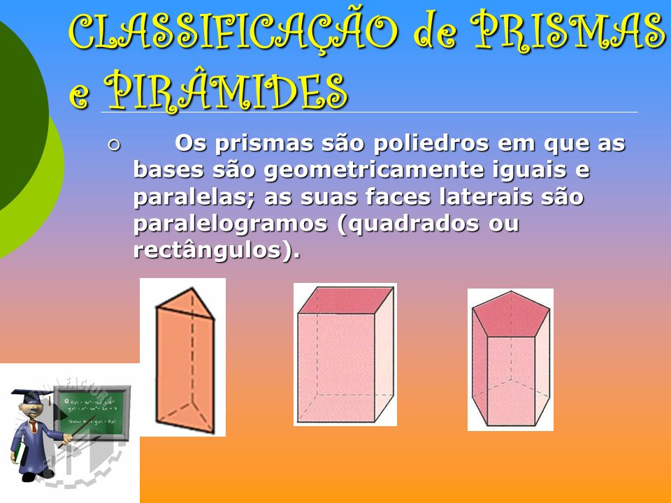 CLASSIFICAÇÃO de PRISMAS e PIRÂMIDES