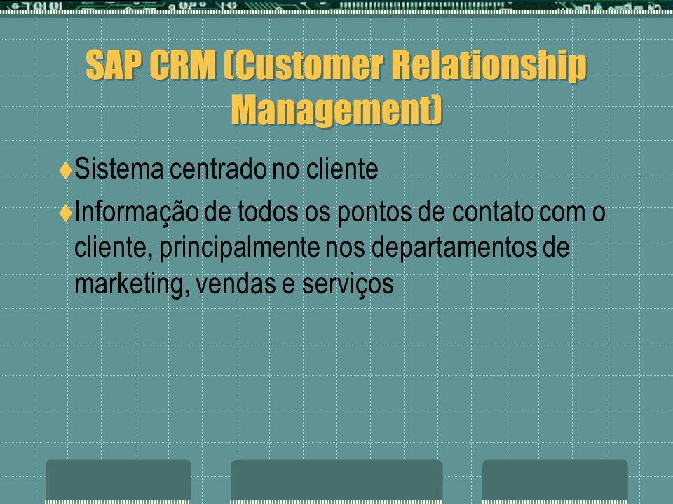 SAP CRM (Customer Relationship Management)