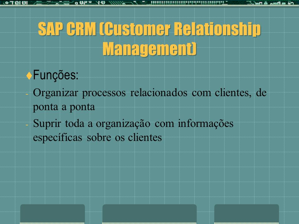 SAP CRM (Customer Relationship Management)