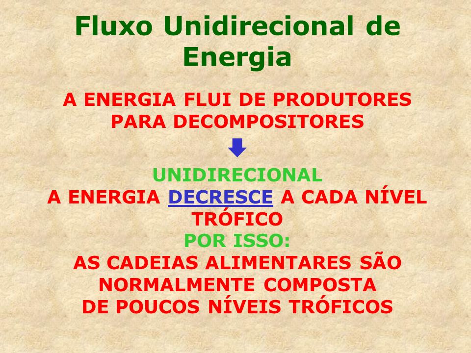 Fluxo Unidirecional de Energia