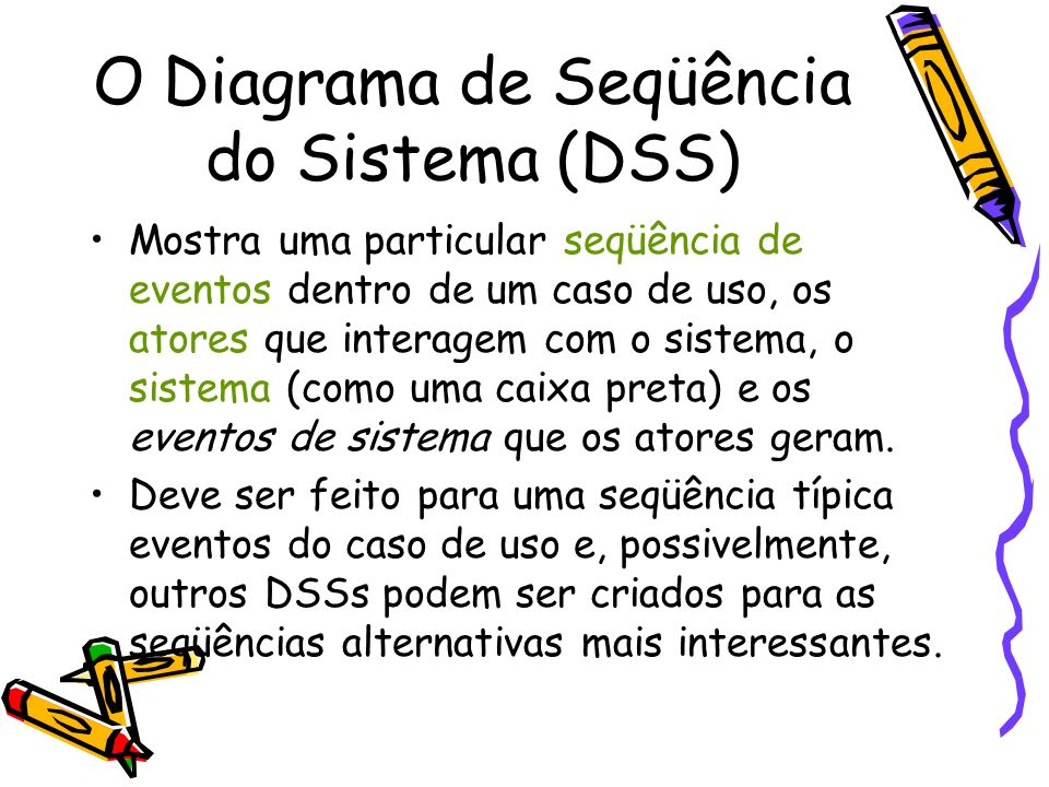 O Diagrama de Seqüência do Sistema (DSS)