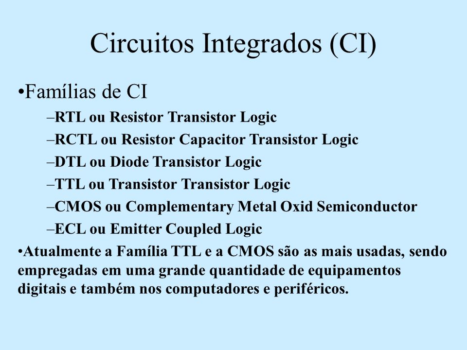 Circuitos Integrados (CI)